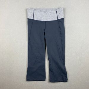Lululemon Women's Size 6 Gather & Crow Crop Full-On Luon Gray High Rise Yoga